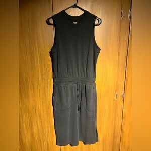 PRANA BLACK COZY UP BEACH HOPPER DRESS SIZE MEDIUM